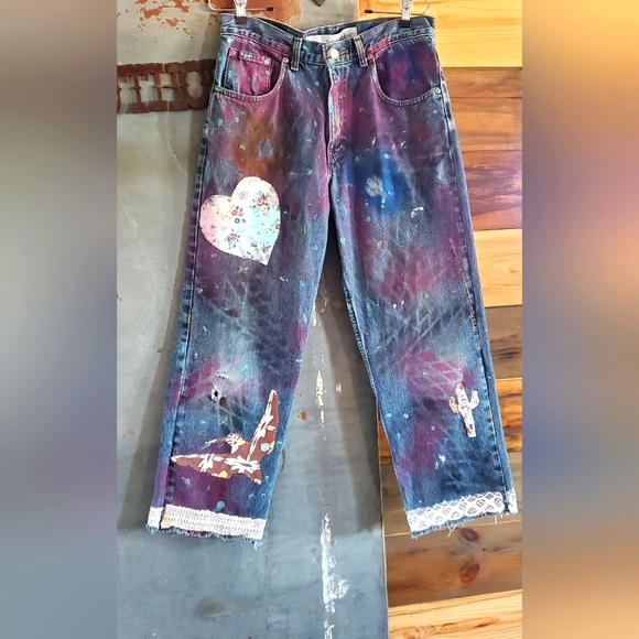Magnolia Pearl style Jeans Handcrafted one of a kind Jeans - Picture 2 of 12